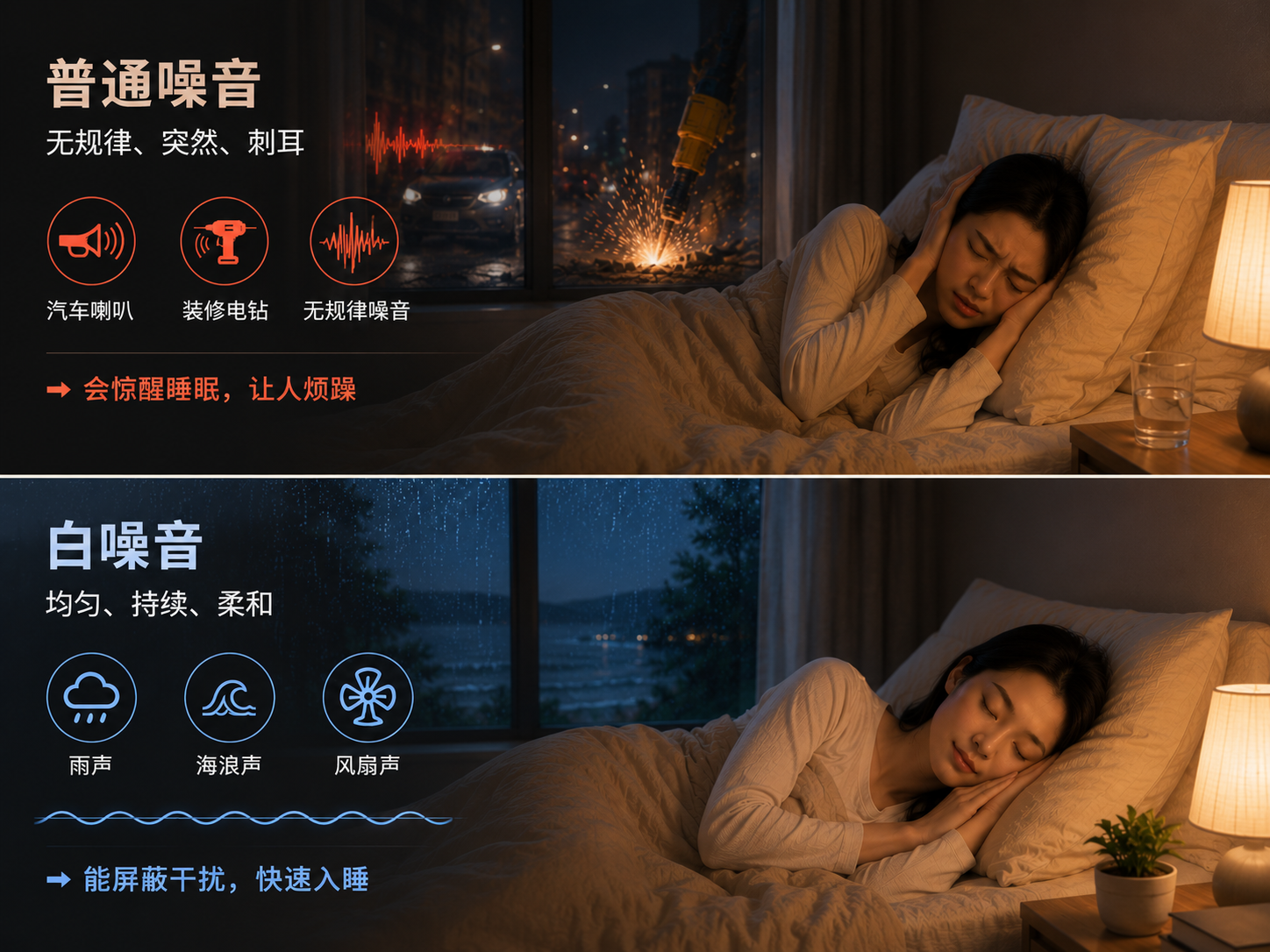 白噪音和普通噪音对比